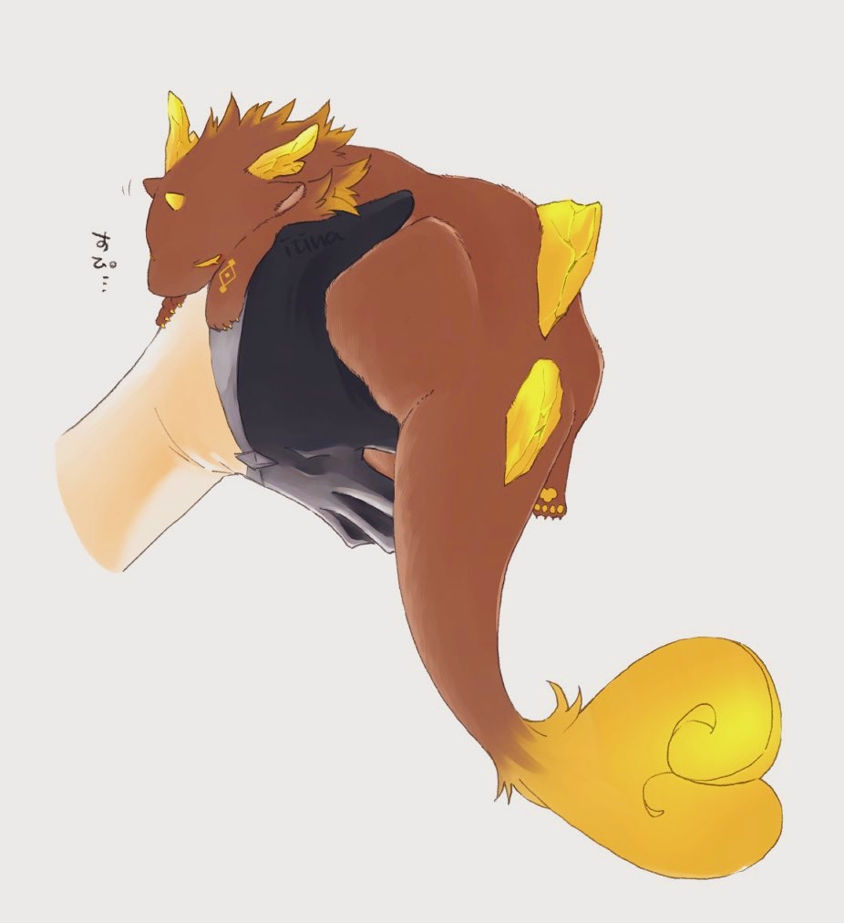 animal, dragon, dragon_horns, dragon_tail, eastern_dragon, genshin_impact, holding, holding_animal