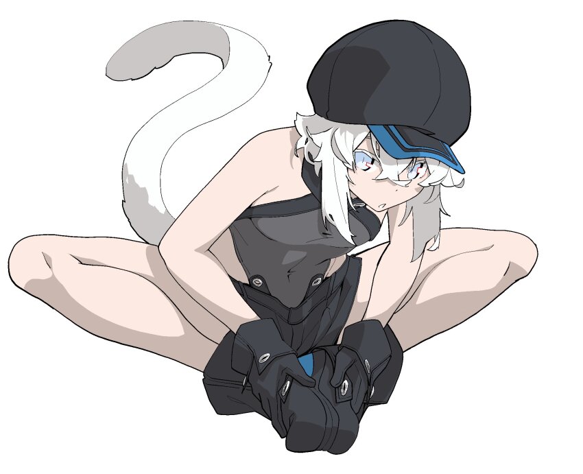 1girl, bare_legs, bare_shoulders, boots, breasts, expressionless, flat_chest, full_body