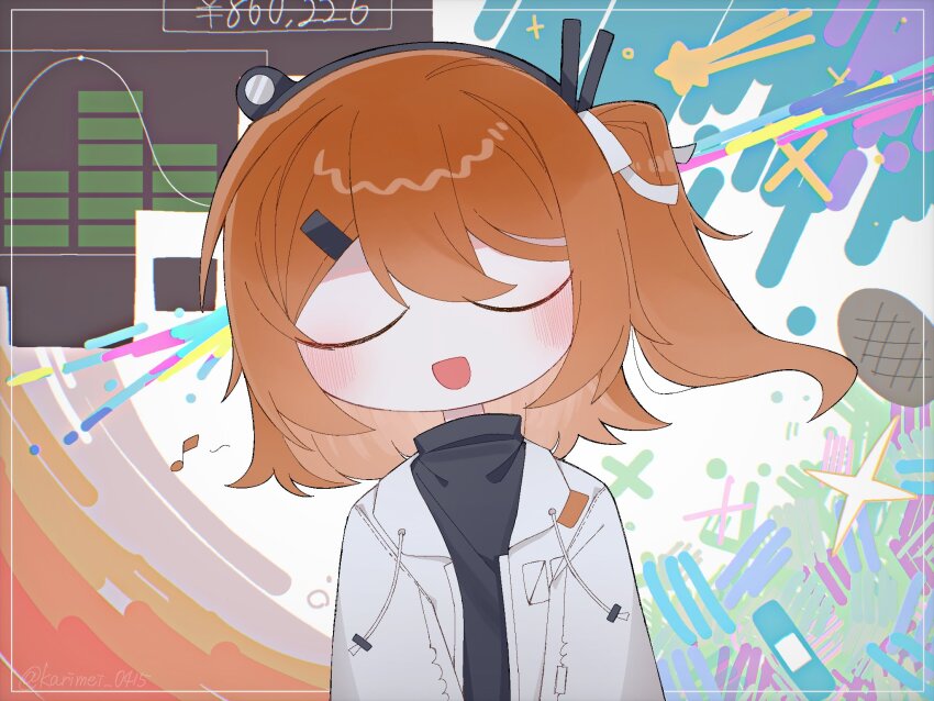 1girl, a.i._voice, adachi_rei, adachi_rei_(avogado6), bandaid, black_shirt, blush, border