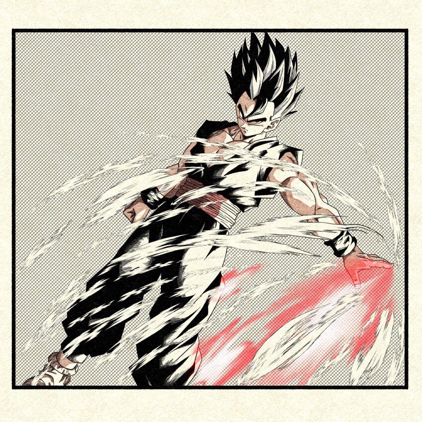 1boy, absurdres, dougi, dragon_ball, dragon_ball_super, dragon_ball_super_super_hero, feet_out_of_frame, highres