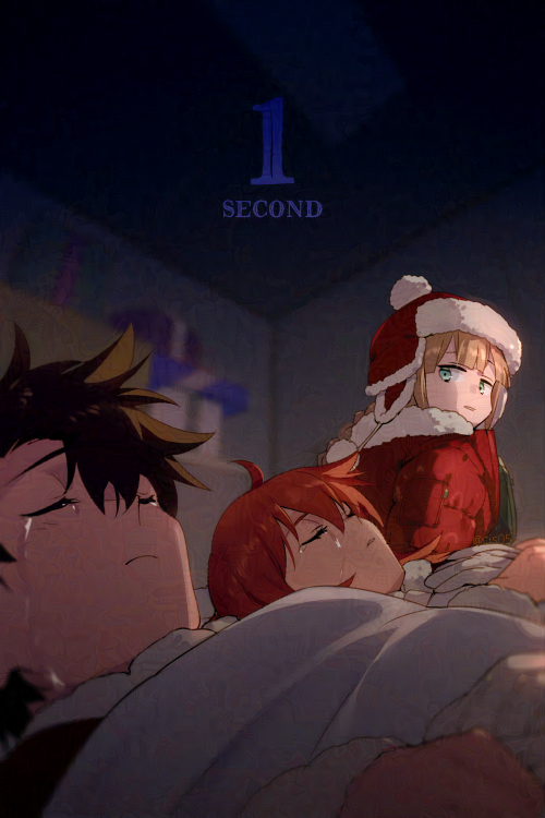 1girl, 2boys, black_hair, captain_nemo_(fate), echo_(circa), english_text, fate/grand_order, fate_(series)