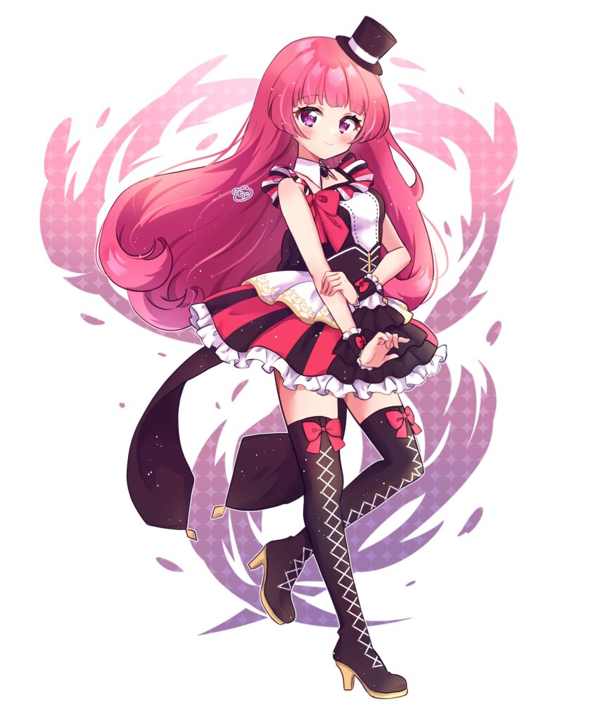 1girl, black_boots, blunt_bangs, blush, boots, chii_(chi_pppuri), detached_collar, dress