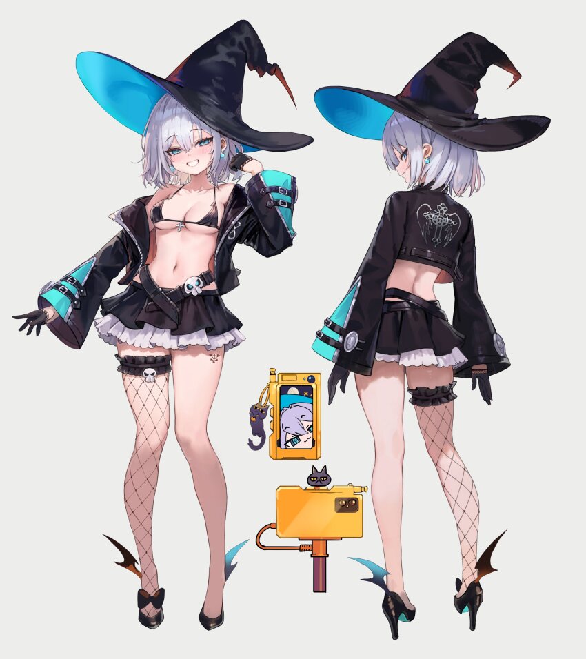 1girl, absurdres, azur_lane, bikini, bikini_top_only, black_bikini, black_footwear, black_gloves