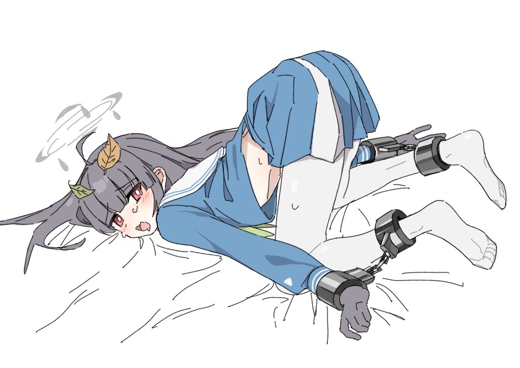 1girl, 7ben9i, ahoge, black_gloves, black_hair, blue_archive, blue_serafuku, blue_skirt