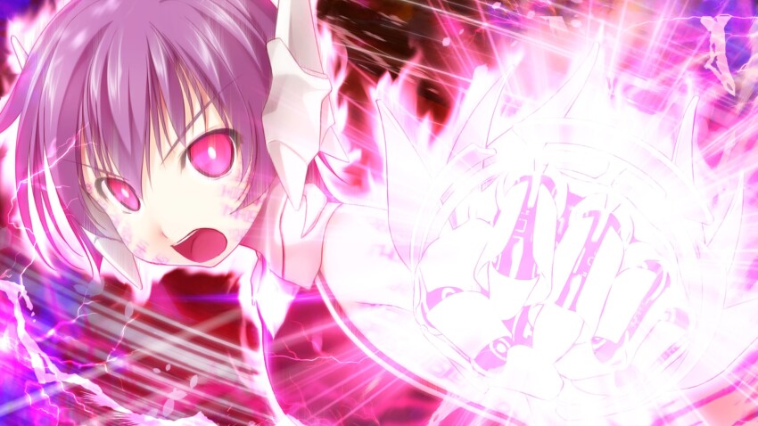 1girl, astel_(wizards_symphony), atelier-moo, bare_shoulders, clenched_hand, empty_eyes, flat_chest, golem