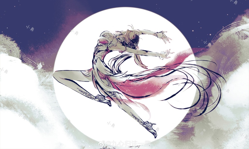 1girl, absurdres, animal_ears, armpits, arms_up, banchang_xiansheng, closed_eyes, closed_mouth