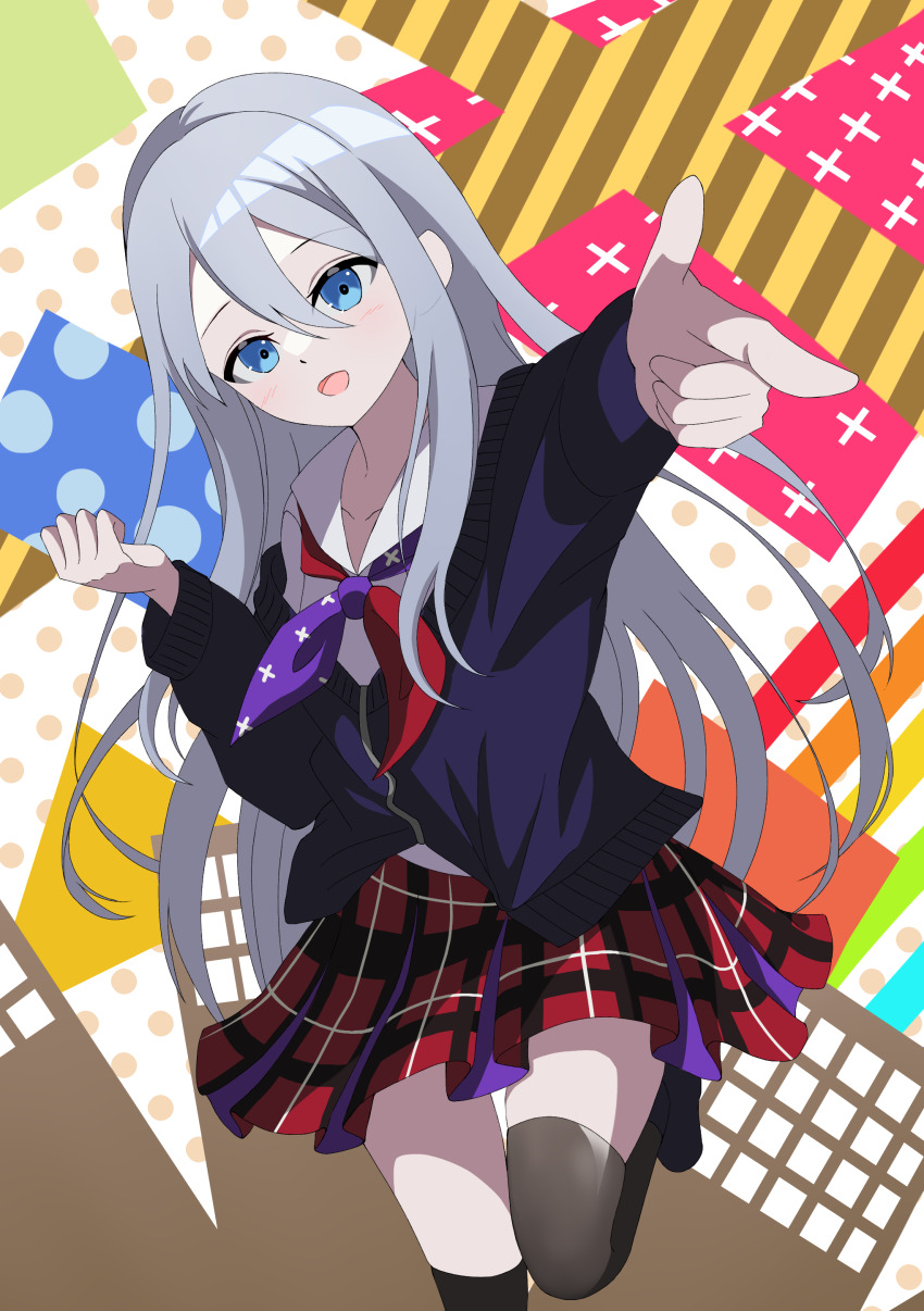 1girl, absurdres, blue_eyes, highres, kai_shum, long_hair, long_sleeves, looking_at_viewer