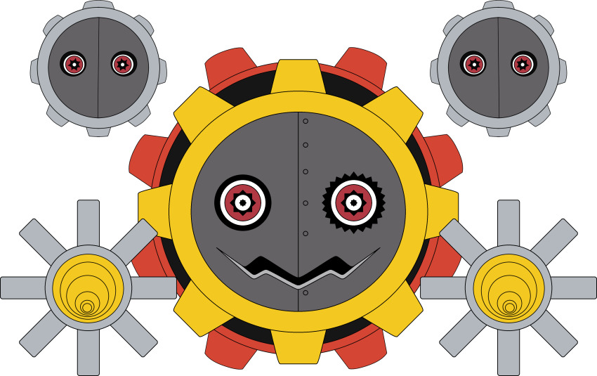 absurdres, digimon, digimon_(creature), floating, hagurumon, hagurumon_x-antibody, highres, kohagurumon