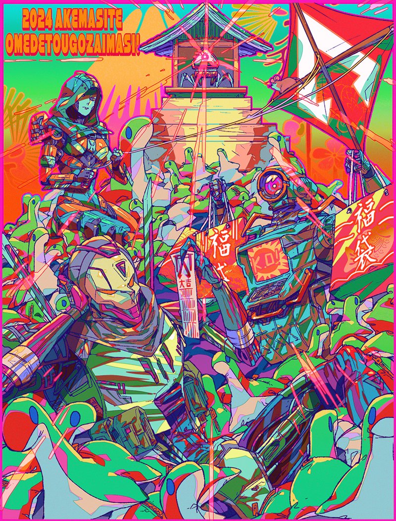 1girl, 2boys, android, animification, apex_legends, ash_(titanfall_2), bag, blue_leotard