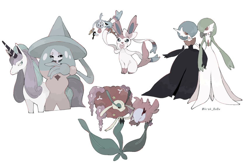 alternate_color, arm_hair, artist_name, black_dress, black_gloves, black_sclera, blue_hair, bob_cut