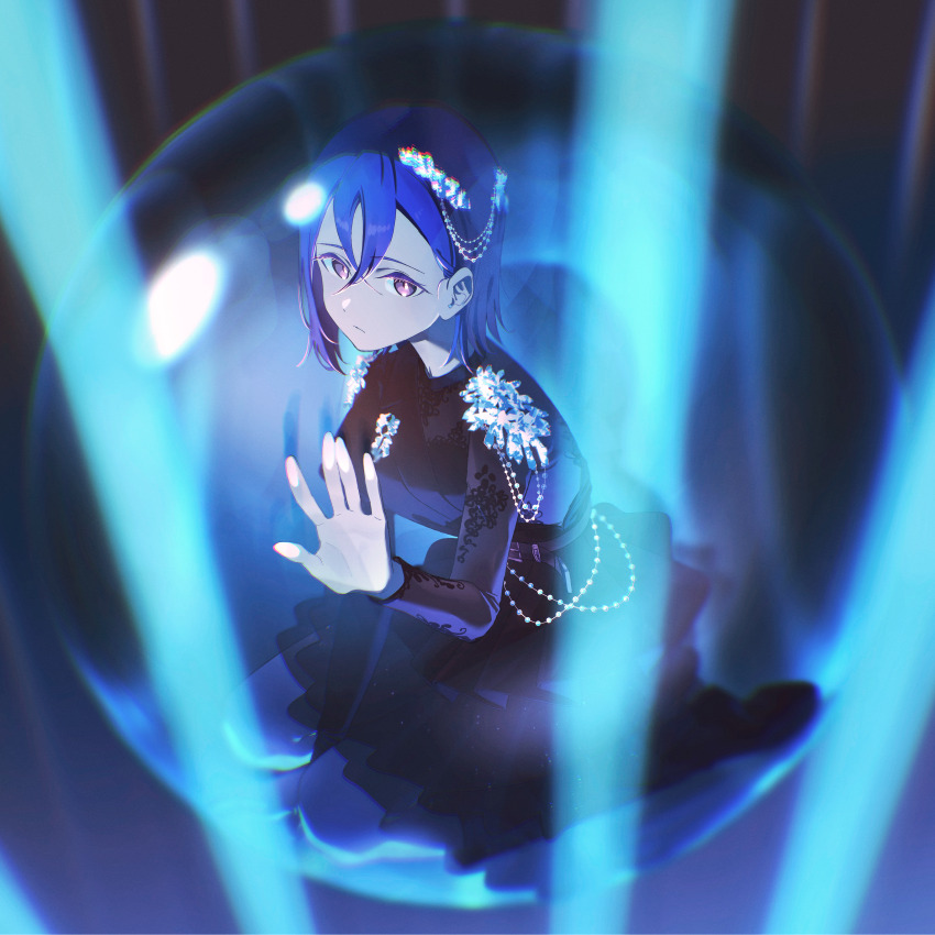 1girl, :/, absurdres, against_glass, ankle_boots, belt, black_belt, black_boots