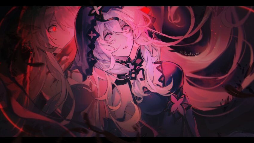 2girls, absurdres, acheron_(honkai:_star_rail), arm_up, bare_shoulders, black_swan_(honkai:_star_rail), body_markings, dress