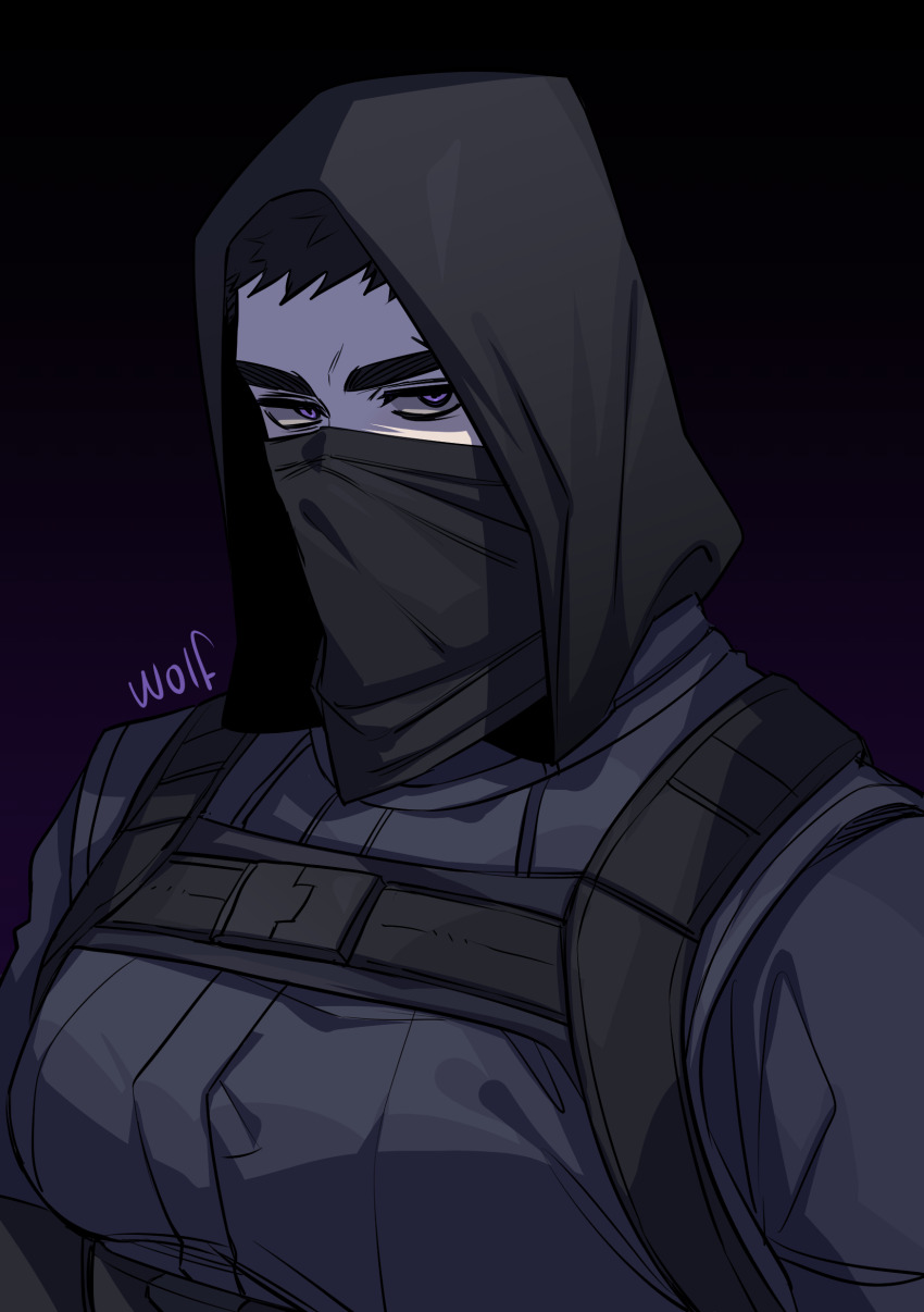 1boy, absurdres, bara, blank_stare, chest_belt, framed_pectorals, gonggye_hs, highres