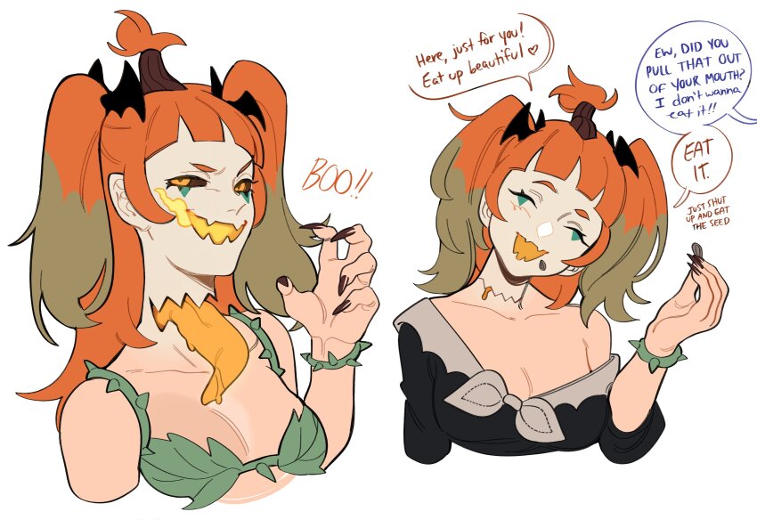 1girl, black_sclera, blunt_bangs, bracelet, breasts, breath_weapon, breathing_fire, brown_hair