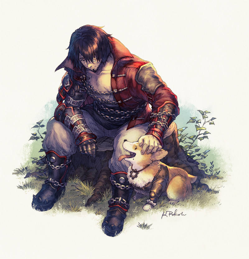 animal_ears, armor, black_footwear, black_hair, black_sash, bloodstained:_curse_of_the_moon, bloodstained:_curse_of_the_moon_2, bloodstained_(series)