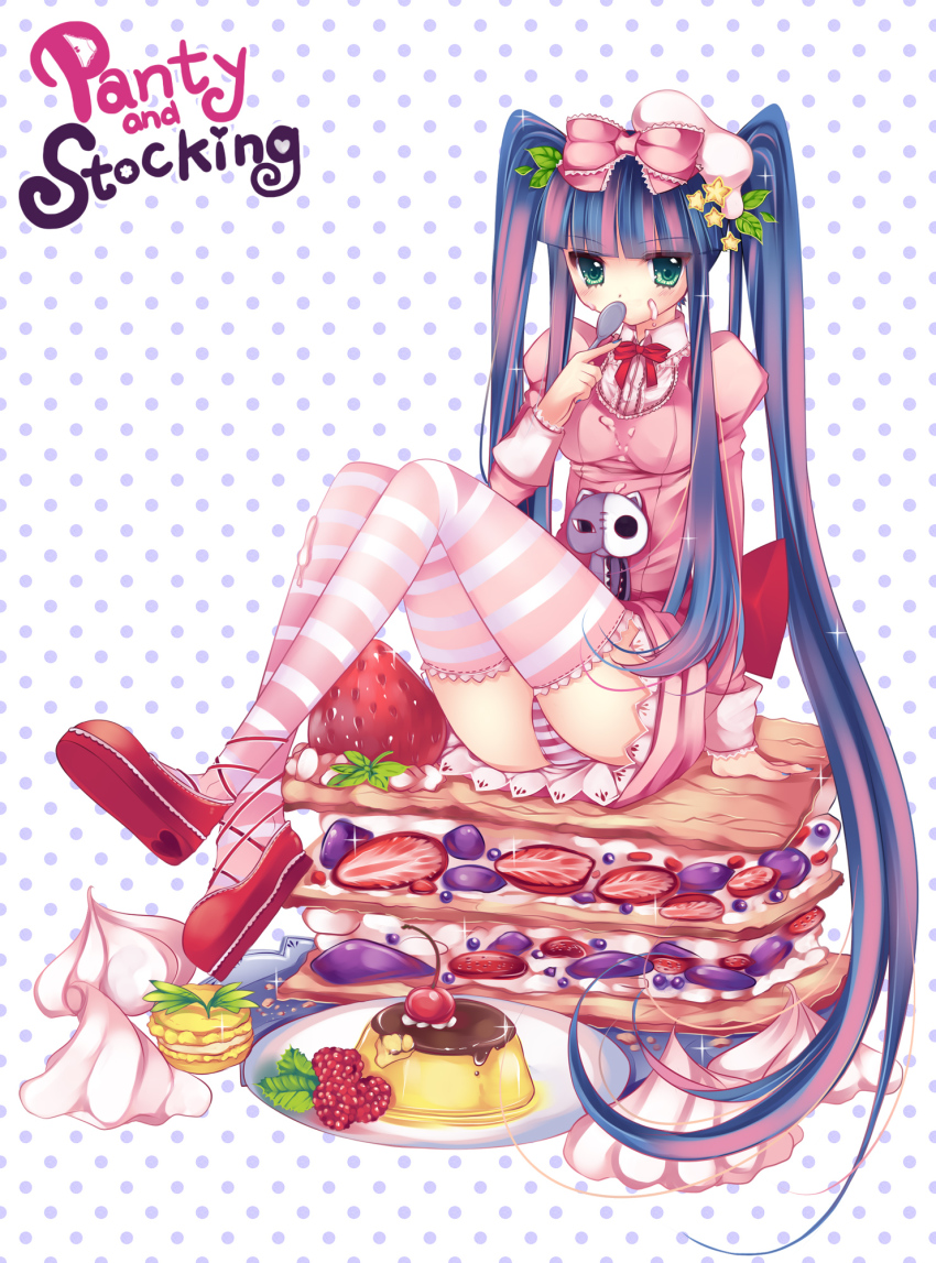 10s, 1girl, alternate_costume, alternate_hairstyle, cake, duji_amo, female_focus, food