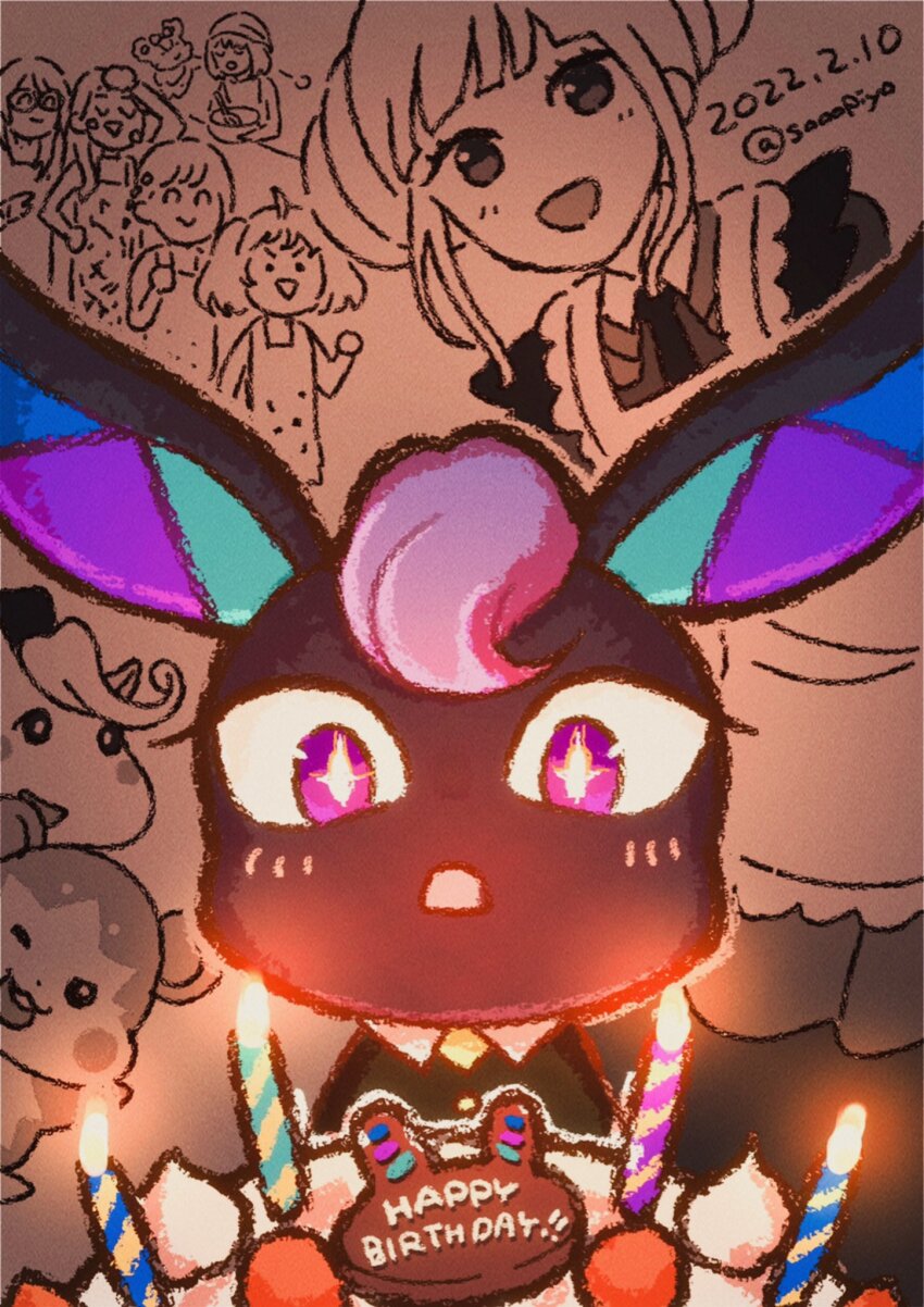 +_+, 6+girls, :d, amauri_miruki, birthday, birthday_cake, cake, candle