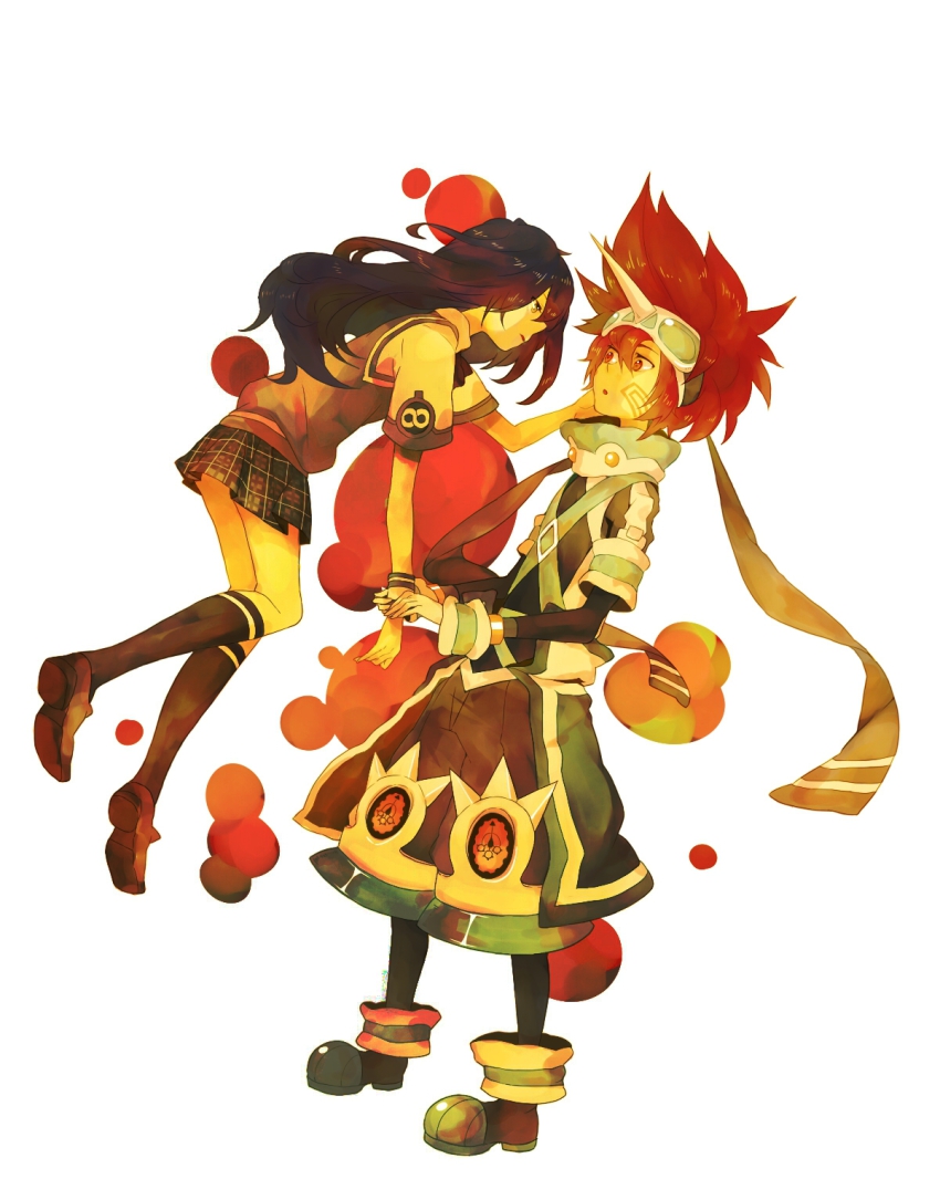 .hack//, .hack//link, 1boy, 1girl, amagi_saika, bad_id, bad_pixiv_id, bandai