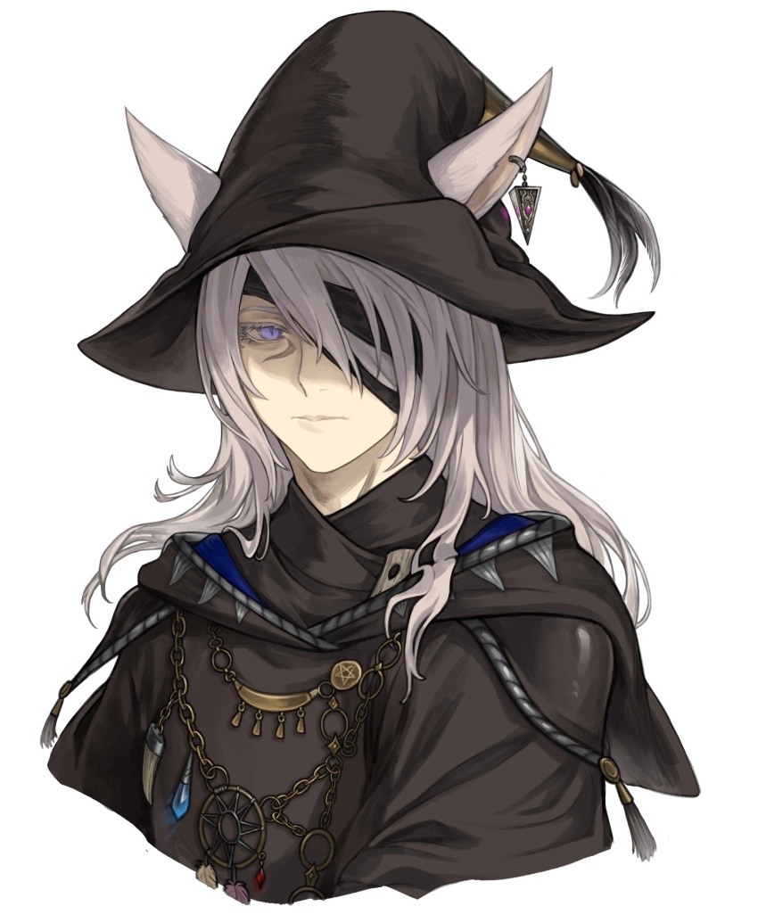 1boy, animal_ears, black_hat, blue_eyes, bushi_shui_zi_ba, cat_ears, chinese_commentary, commentary_request