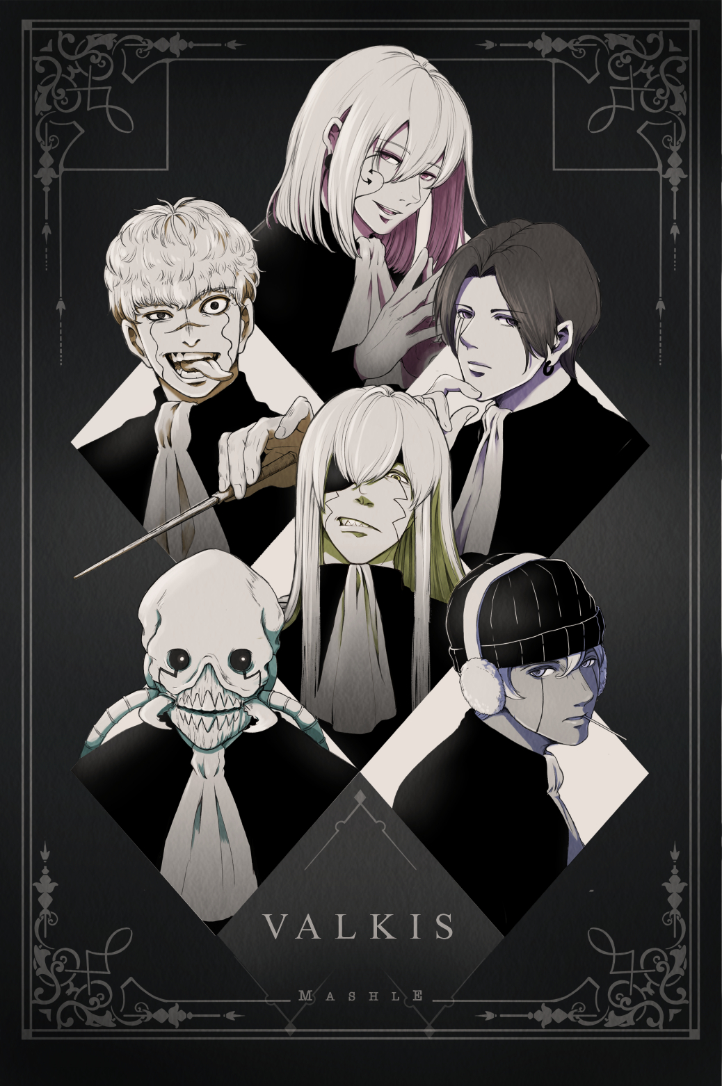 6+boys, ascot, beanie, black_hat, black_shirt, charles_contini, domina_blowelive, earmuffs