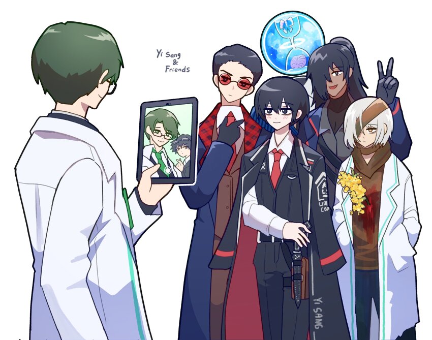 absurdres, aseah_(project_moon), bag, black_coat, black_gloves, black_hair, black_pants, black_suit