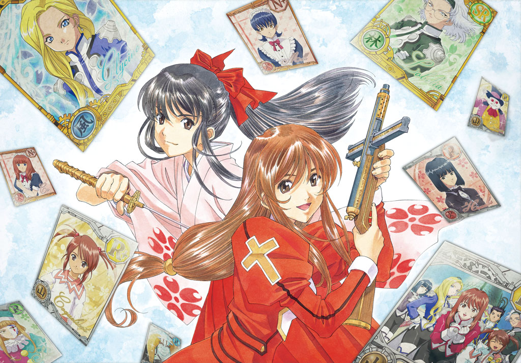 4boys, 6+girls, ascot, black_hair, black_jacket, black_pants, black_ribbon, black_sleeves