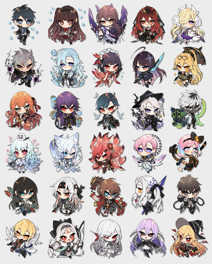 6+boys, 6+girls, ahoge, animal, animal_on_head, arashi_(forever_7th_capital), bird, bird_on_head