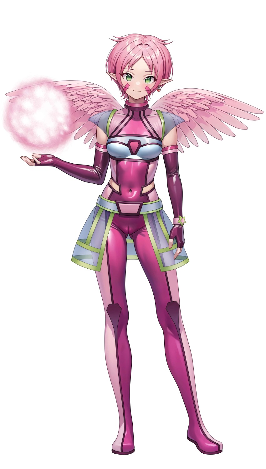 1girl, absurdres, aelita, bodysuit, code_lyoko, highres, pink_hair, short_hair