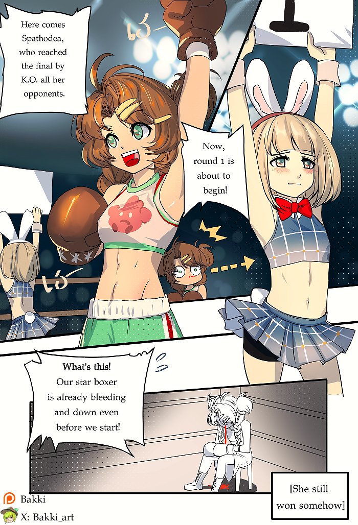 1boy, 1girl, alternate_costume, animal_ears, ashita_no_joe, bakki, blonde_hair, blood