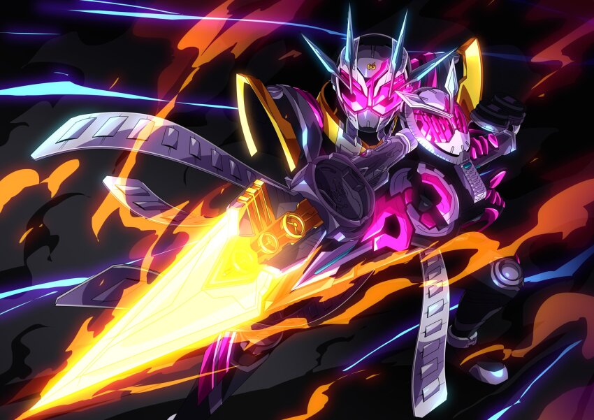 1boy, alternate_costume, armor, black_armor, black_bodysuit, bodysuit, clock_hands, compound_eyes