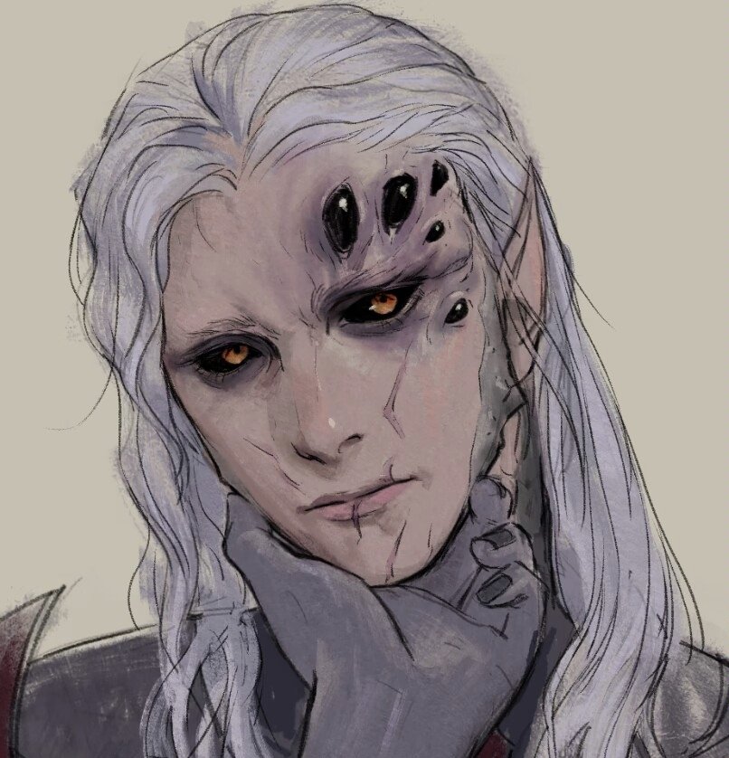 1boy, arthropod_boy, baldur's_gate, baldur's_gate_3, chinese_commentary, closed_mouth, commentary_request, dungeons_&amp;_dragons