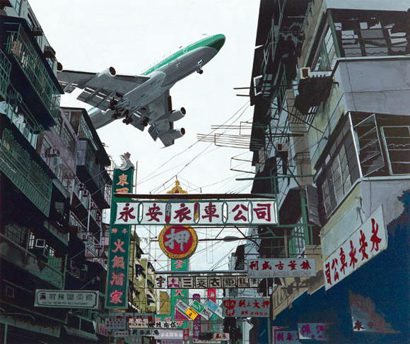 absurdly_detailed_composition, aircraft, airplane, bad_id, bad_pixiv_id, chinese_text, city, cityscape, complex_exterior, hong_kong, jet, jet_airliner, no_humans, original, photo-referenced, real_world_location, realistic, scenery, shimazu_fuyuki, sign, traditional_chinese_text