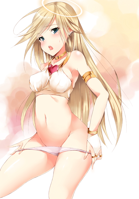 10s, 1girl, bad_id, bad_pixiv_id, bare_shoulders, blonde_hair, blue_eyes, blush