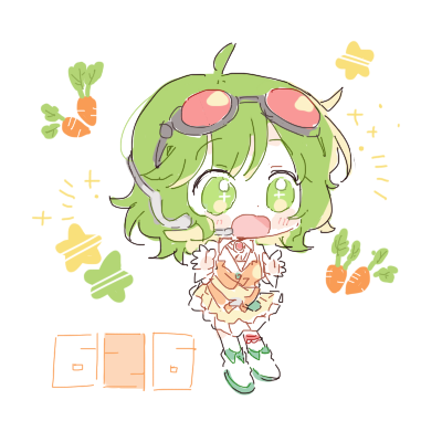 1girl, afterimage, ahoge, boots, bow, carrot, chibi, collar