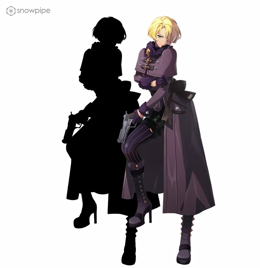 >:(, 1girl, alternate_costume, back_bow, belt, black_bow, blonde_hair, blue_eyes