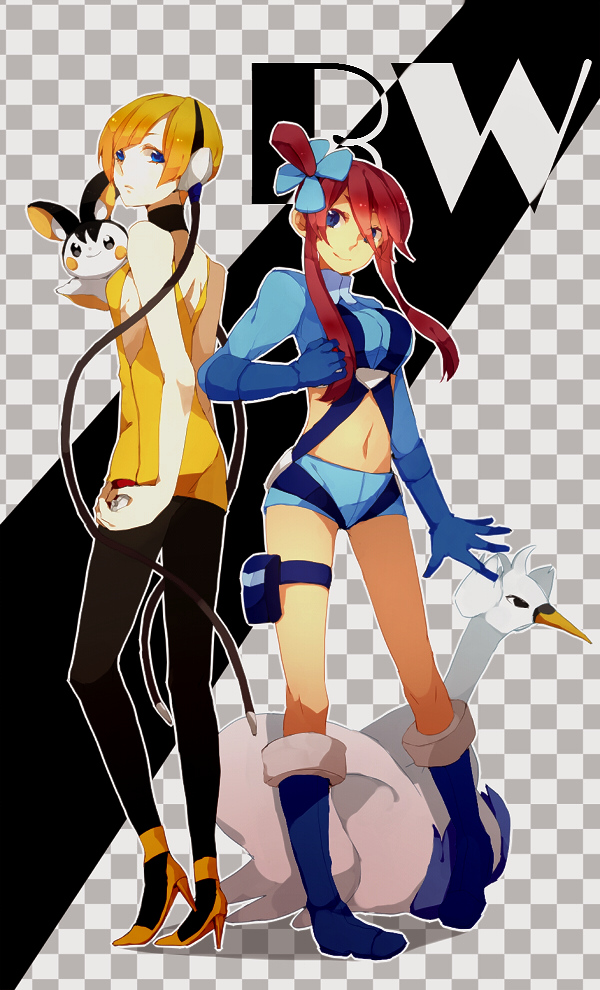 10s, 2girls, bad_id, bad_pixiv_id, blonde_hair, blue_eyes, blue_footwear, boots