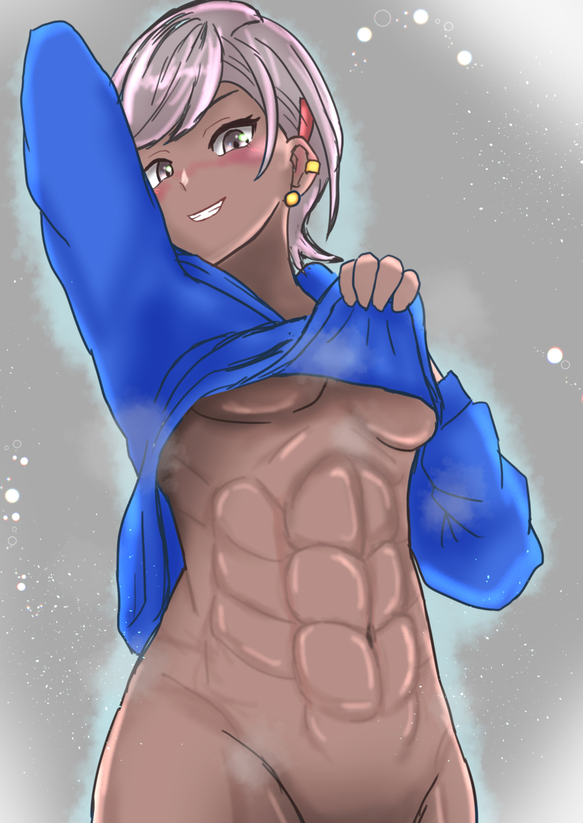 1girl, abs, character_request, highres, muscular, muscular_female, tagme, wangxiang_qingnian