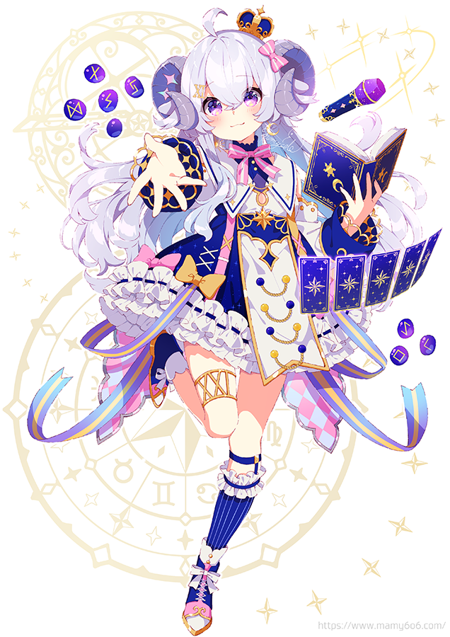 1girl, ahoge, blue_crown, blue_dress, blue_footwear, blue_socks, blush, book