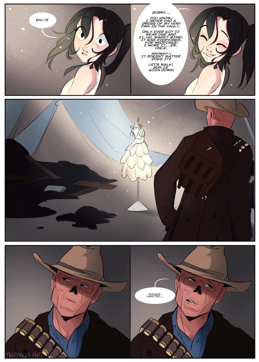 1boy, 1girl, ^_^, absurdres, black_eyes, black_hair, blue_shirt, brown_hat