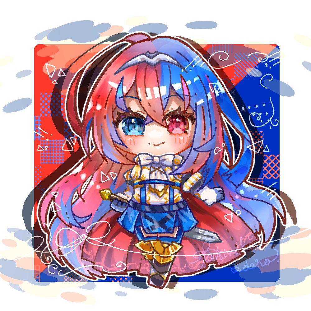 1girl, female_alear_(fire_emblem), blue_eyes, blue_hair, braid, crossed_bangs, crown_braid, fire_emblem