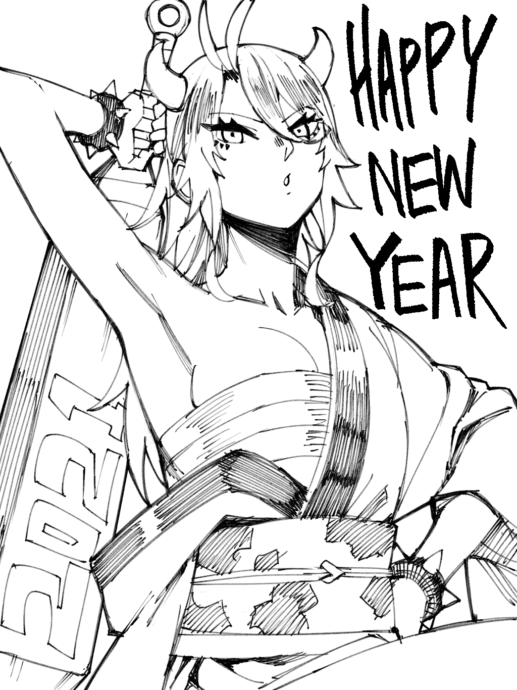 1girl, 2021, animal_print, armpits, bracelet, cow_print, furyou_taimashi_reina, highres