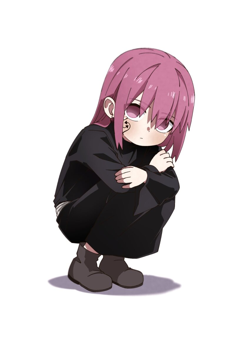 1boy, domina_blowelive, facial_mark, grey_shoes, hair_between_eyes, highres, kulbeart_m, long_hair