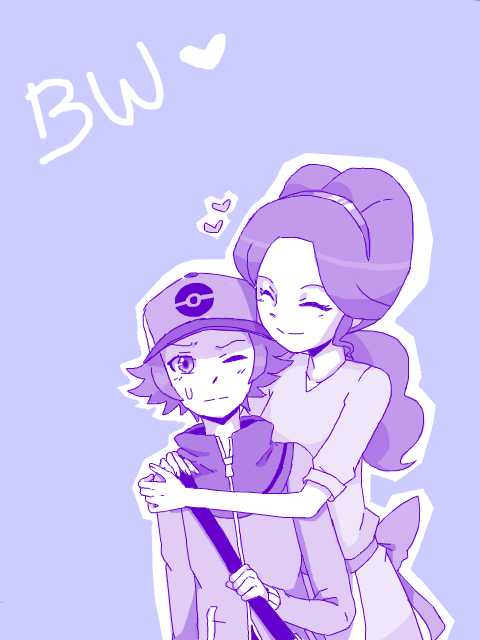 10s, age_difference, hilbert_(pokemon), hug, mother_(pokemon), mother_and_child, mother_and_son, mukkuru_(mukubirdy), nintendo, parent_and_child, pokemon, pokemon_black_and_white, unova_mother_(bw)