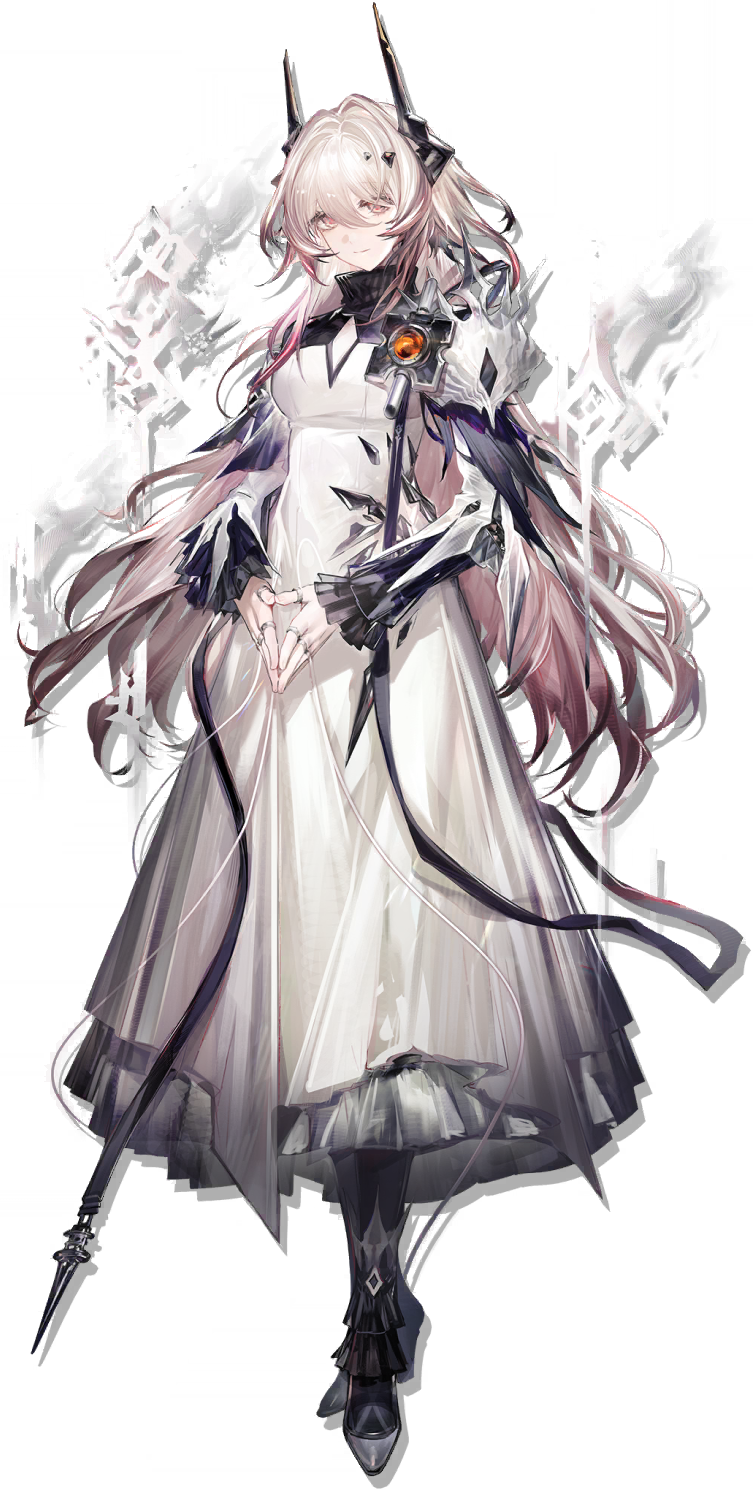 1girl, arknights, black_shoes, breasts, chuzenji, cleavage_cutout, clothing_cutout, dress