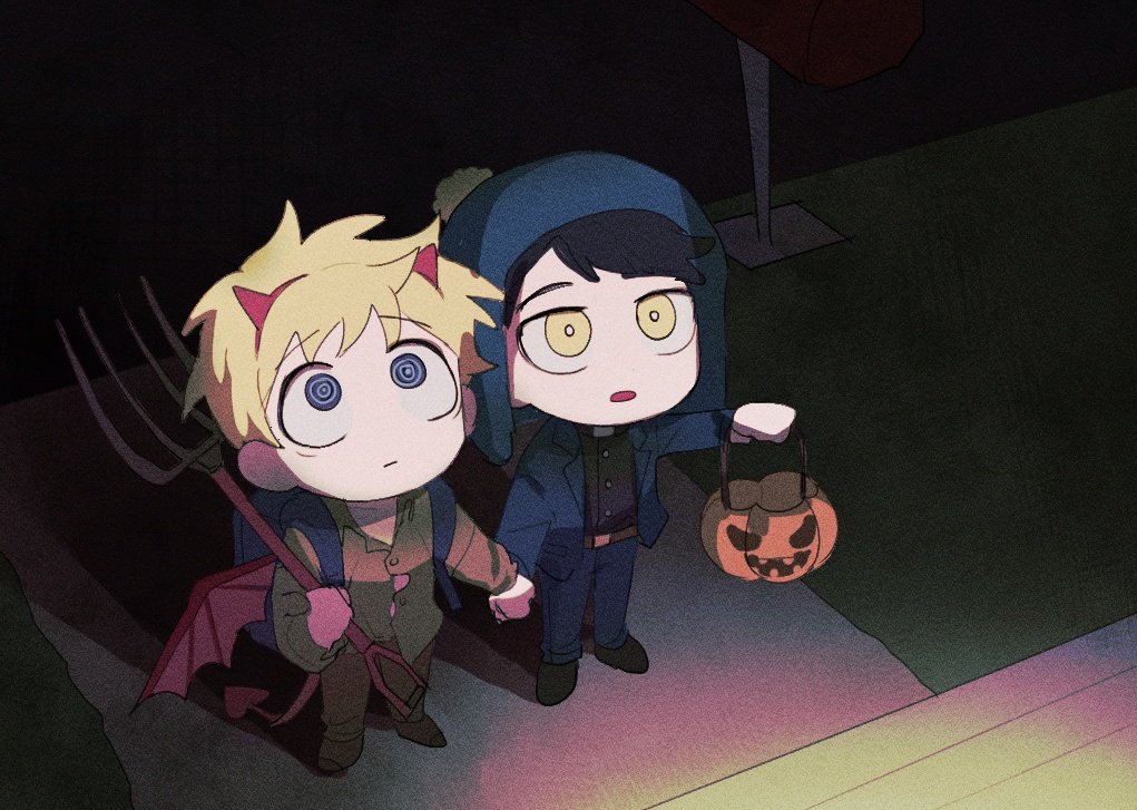 2boys, @_@, backpack, bag, blonde_hair, blue_eyes, child, collared_shirt