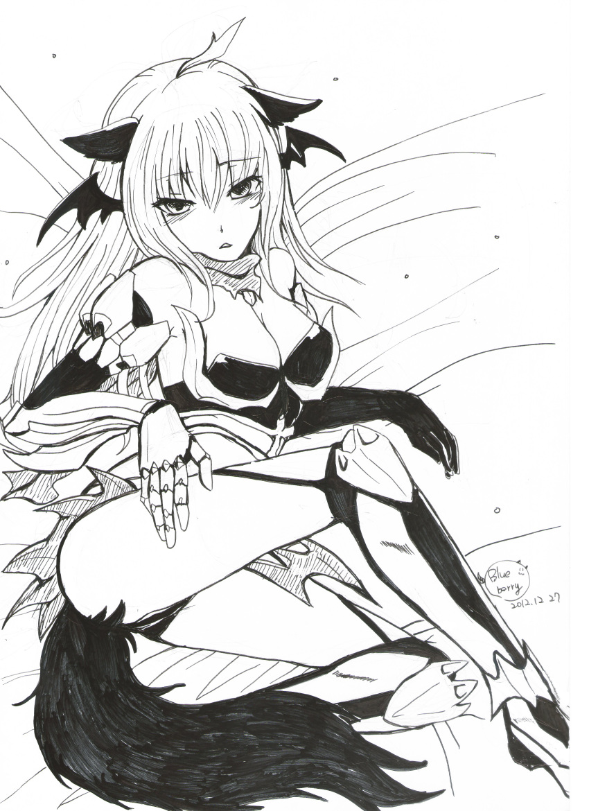 1girl, absurdres, ahoge, animal_ears, arm_blade, armor, armored_boots, ass