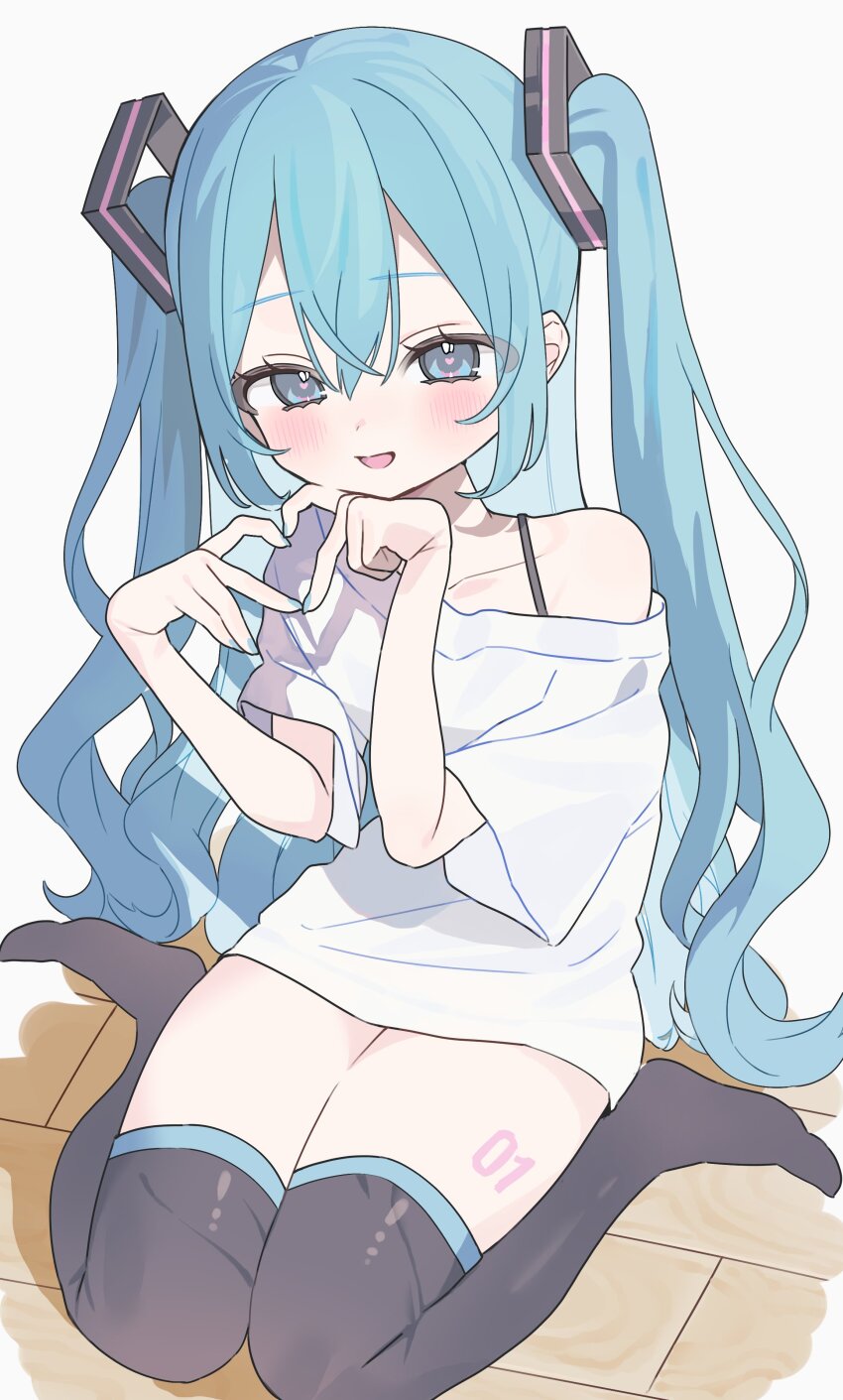 1girl, absurdres, blue_eyes, blue_hair, blue_nails, blush, flat_chest, hair_between_eyes