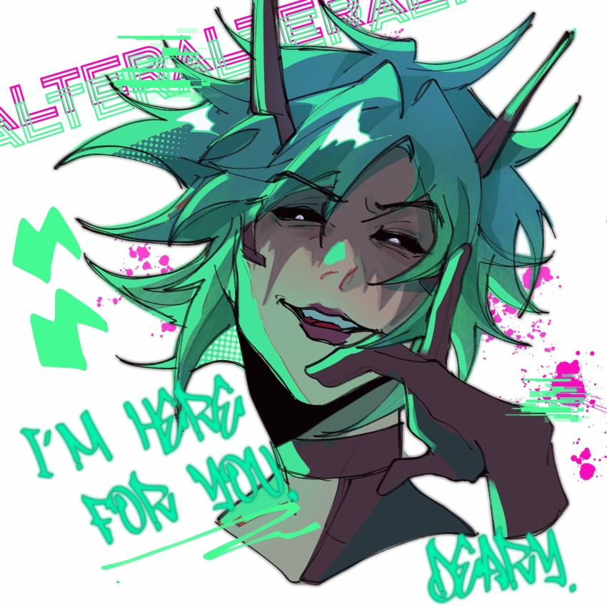 alter_(apex_legends), animification, apex_legends, black_gloves, black_sclera, character_name, chinese_commentary, colored_sclera