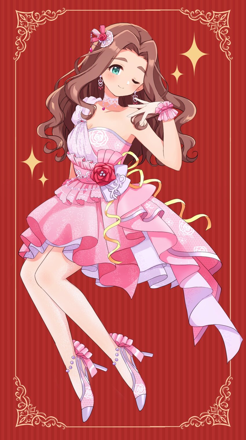 1girl, absurdres, arm_at_side, bare_arms, bare_legs, birthday, blush, border