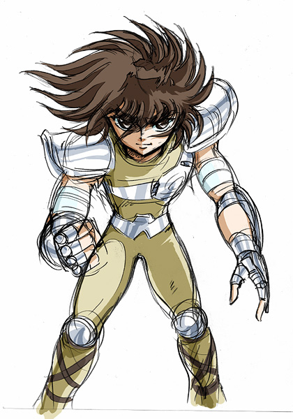 armor, male_focus, original_version, pegasus_seiya, retro_artstyle, s-jou, saint_seiya, seiya_(seiyart)